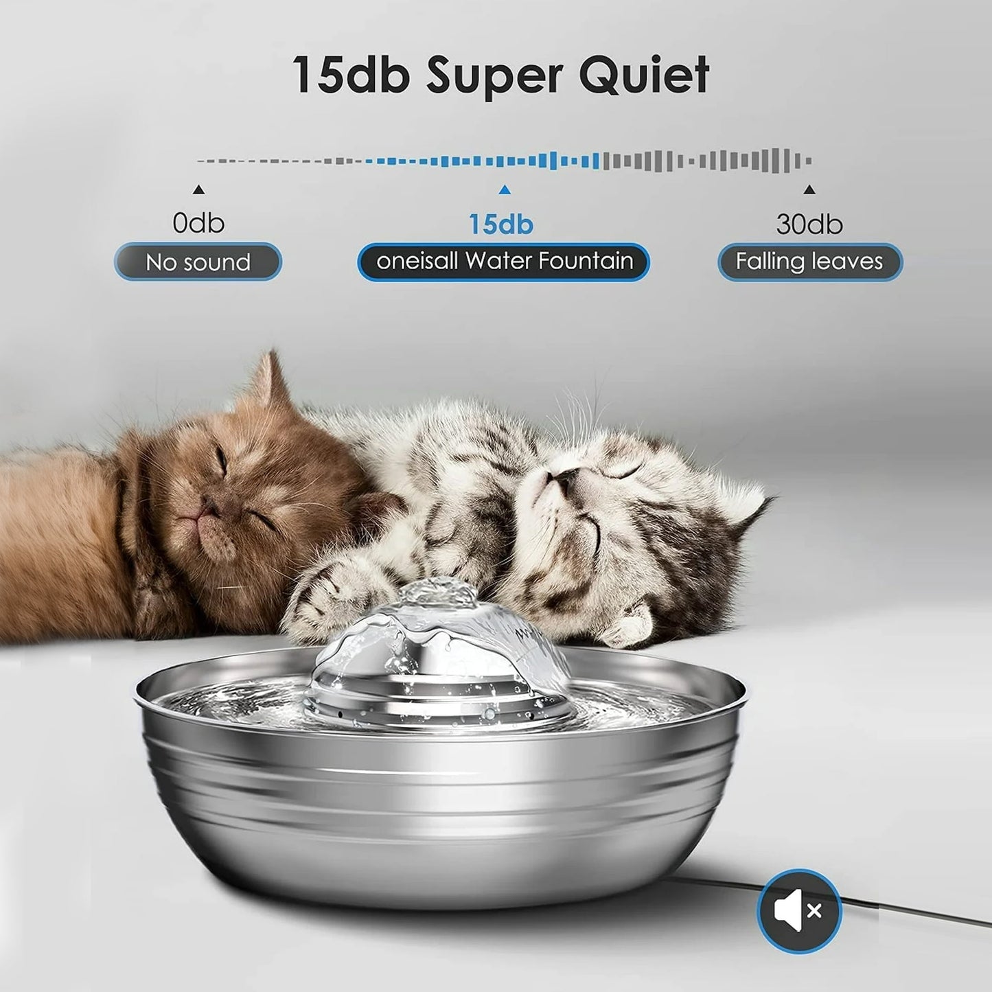 Stainless Steel Cat Water Fountain