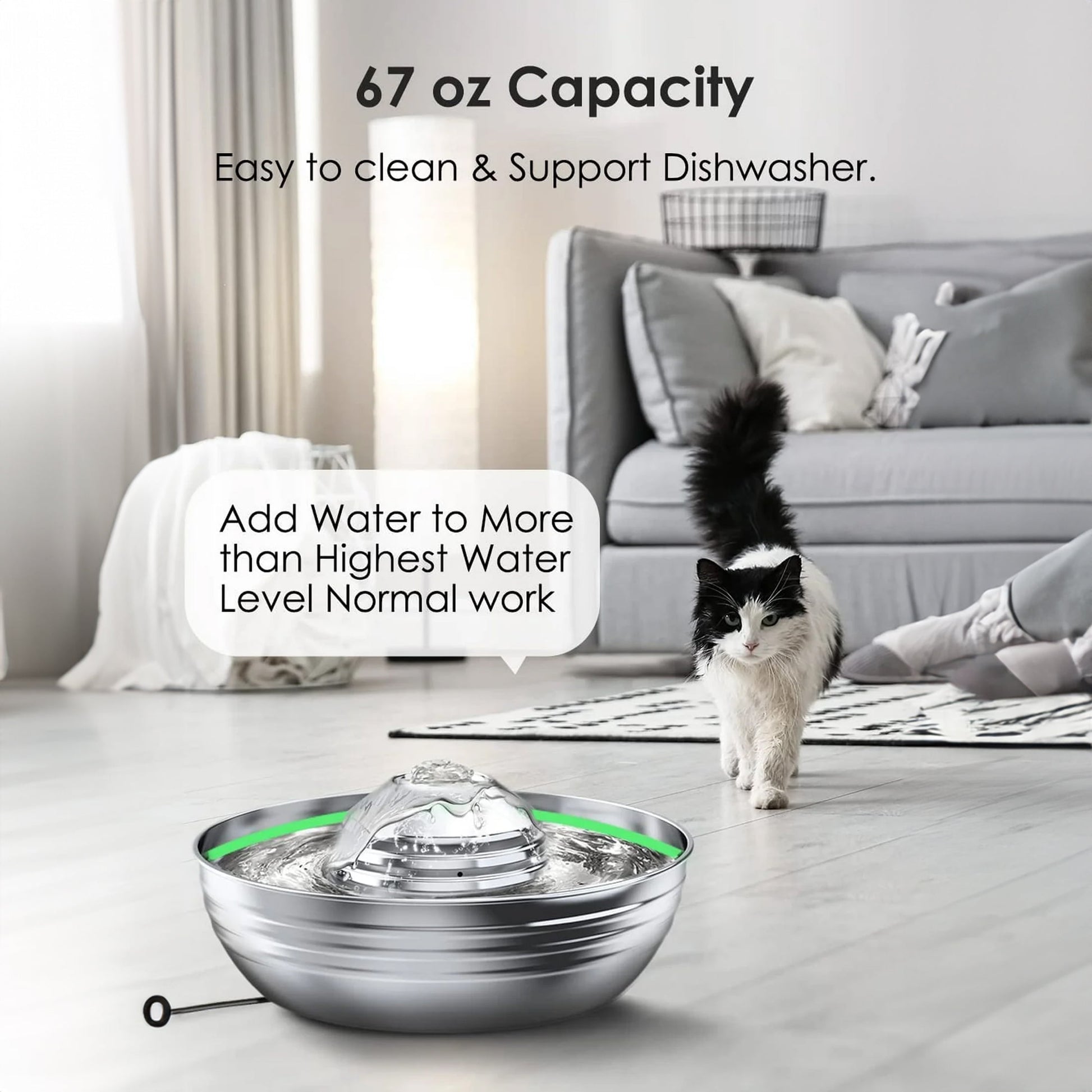 Stainless Steel Cat Water Fountain