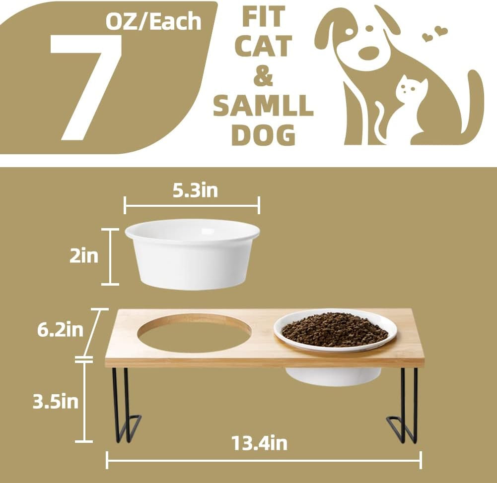 Ceramic Elevated Pet Bowls